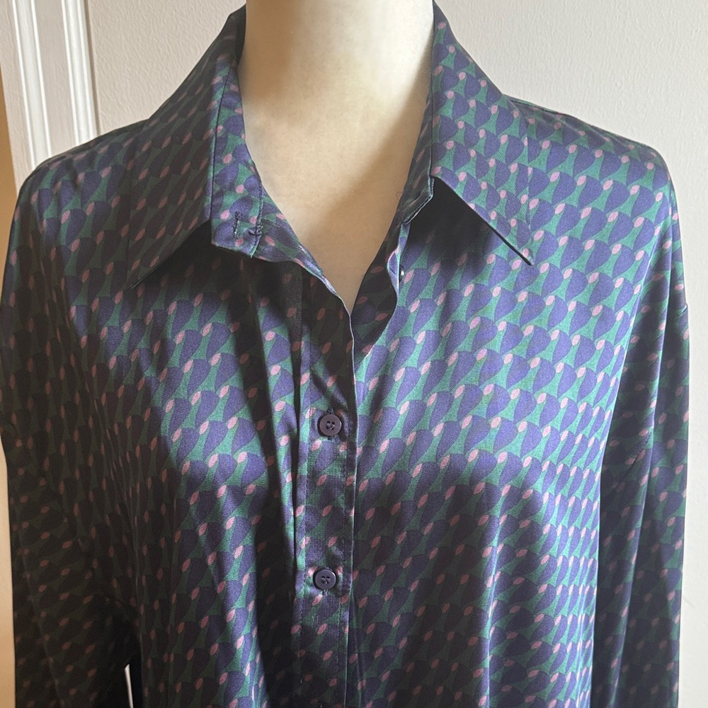 Zara Geo Print Shirt Sz. Lg. NWOT